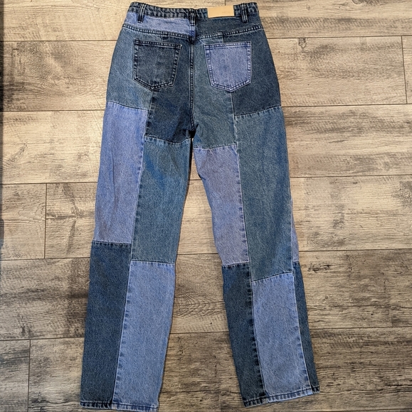 Nasty Gal Denim Patchwork Jeans - Picture 7 of 8